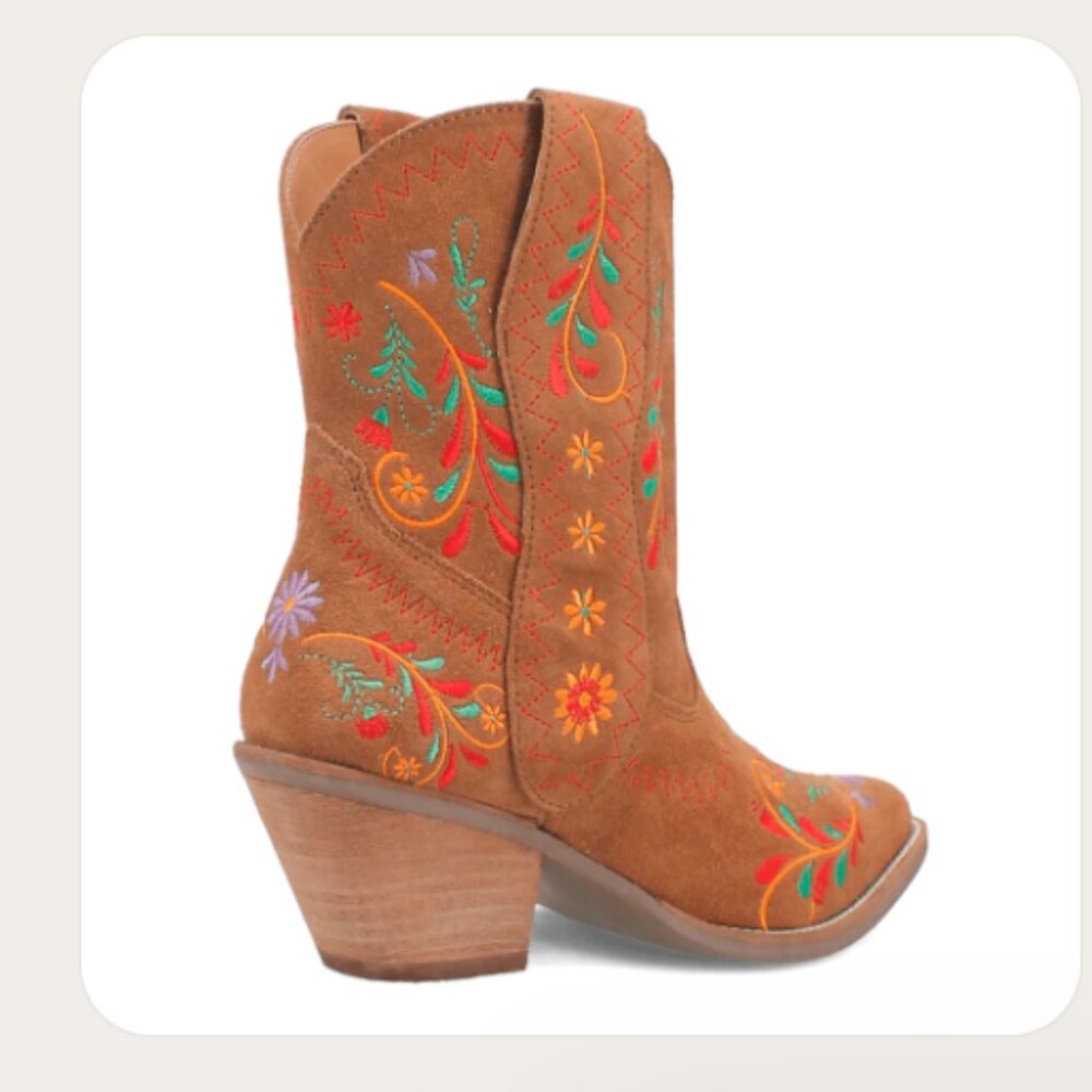 new DINGO Camel Made In Mexico Suede Sugar Bug Booties 266 7t4 - Picture 9 of 12